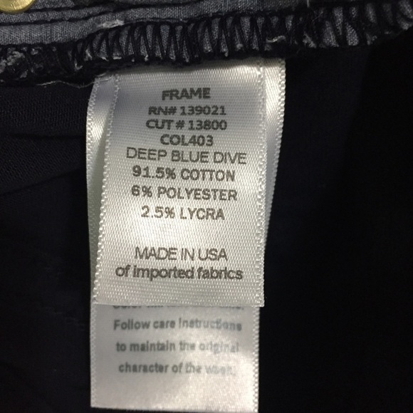 Frame Denim Le Skinny de Jeanne Deep Blue Dive Sz 25 Excellent condition! - Picture 7 of 7